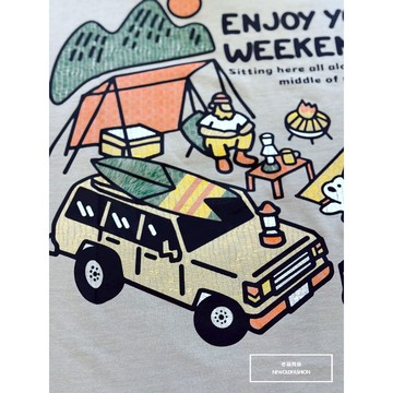 『老爺有喜』重磅Weekend露營短T(NOF25038136)-卡其