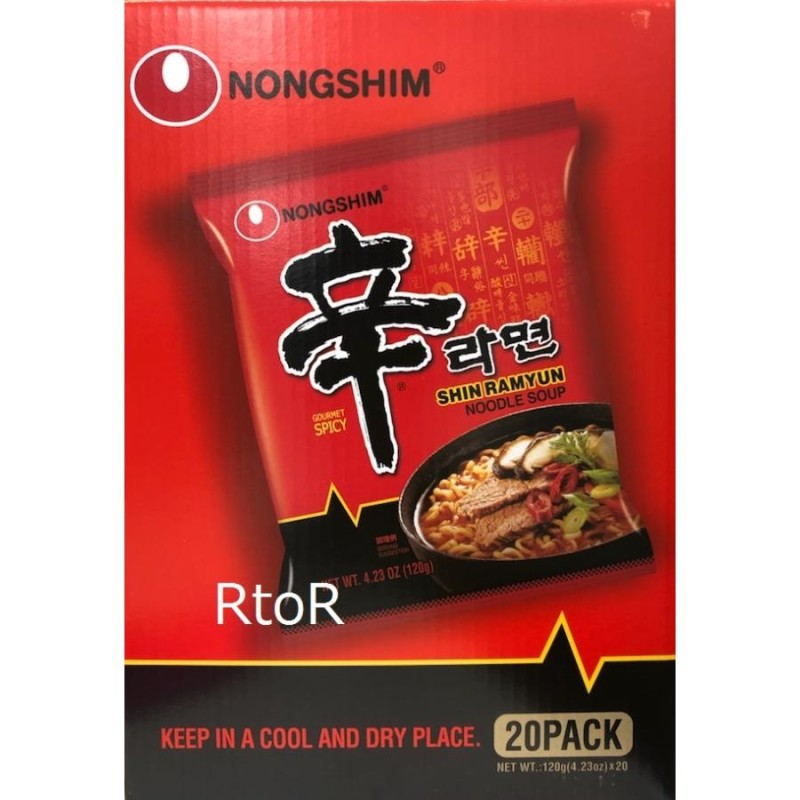 SHIN　韓国　LINEショッピング　辛ラーメン　SOUP　120g×20袋入り　RAMYUN　NOODLE　即席ラーメン/激辛