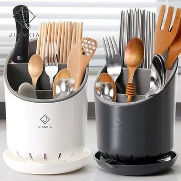 日本進口精工筷子收納盒筷筒筷籠家用筷子簍裝放勺子的置物架瀝水