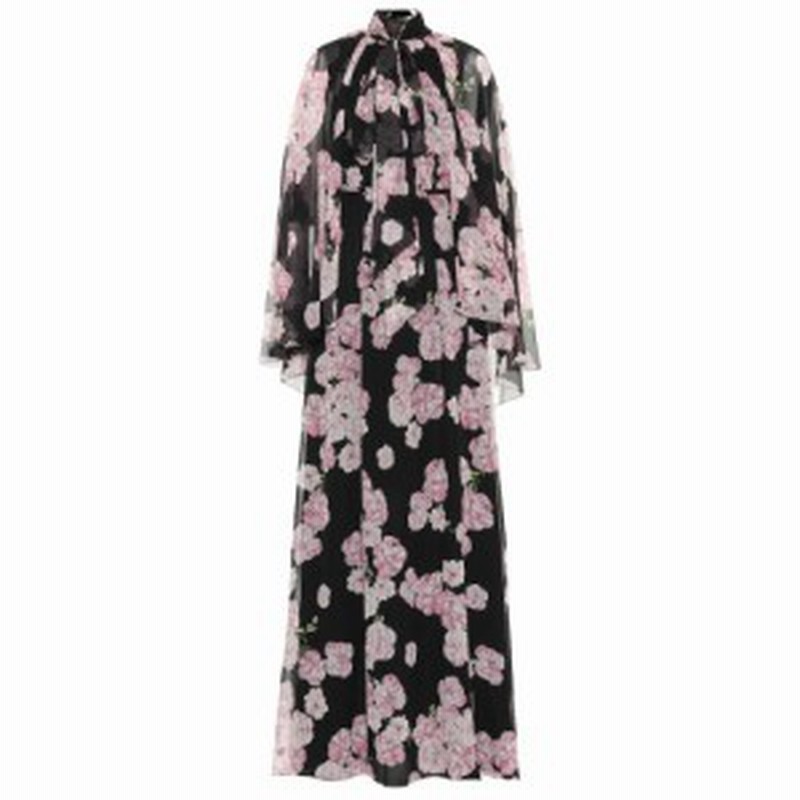 ジャンバティスタ バリ Giambattista Valli レディース ワンピース ワンピース ドレス Floral Printed Silk Maxi Dress Black Peony Ros 通販 Lineポイント最大1 0 Get Lineショッピング