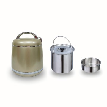 【GOLDEN FIRE 火牌】燜燒鍋 奢華霧面系列-霧金 2.0L-IH爐可用鍋(燜燒鍋 保溫 保冷 手提 不鏽鋼 台灣製造)