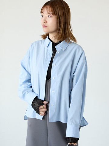 經典排釦翻領短版襯衫(0F000451410) - Lugnoncure