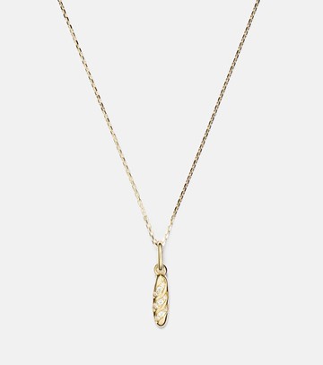 Stone and Strand 14kt gold pendant necklace with diamonds