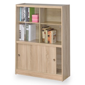 時尚屋 格納3x4尺玻璃滑門式書櫃 寬90x深30x高120公分