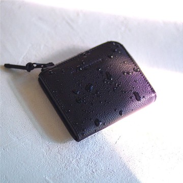 Broski & Supply 專利防水輕皮革 拉鍊短夾