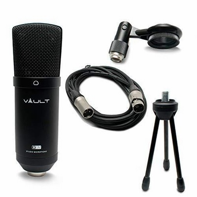 Vault VCM Studio Microphone with Tripod, XLR Cable, and Shock Mount 並行輸入品