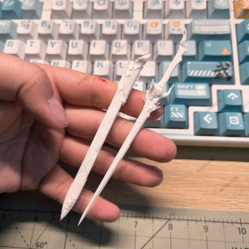 【台灣出貨】3D打印 機娘武器 高達武器 機娘配件 鳴潮 古風劍模型 赫奕流明 1/12 機娘高達兵人通用武器白膜