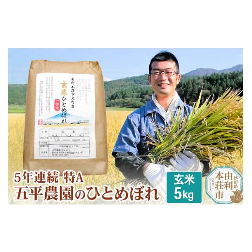 ふるさと納税 秋田県 由利本荘市  5年連続 特A ひとめぼれ 令和5年産 秋田県産 五平農園のひとめぼれ 5kg