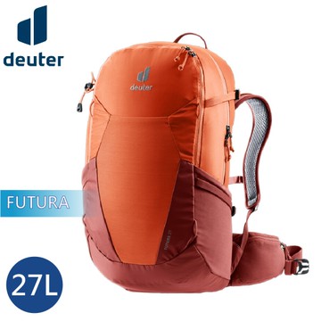 【Deuter 德國 27L FUTURA 透氣網架背包《辣椒紅》】3400321/戶外休閒包/健行登山包