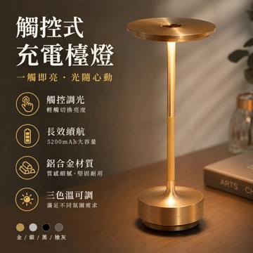 💞全鋁合金 充電臺燈 LED檯燈 無極調光 臺燈 觸摸燈 床頭燈 餐廳燈 咖啡館 質感 禮物 金屬檯燈 護眼 學習燈