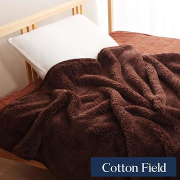 棉花田羊羔絨超細纖維超柔暖隨意毯-可可色