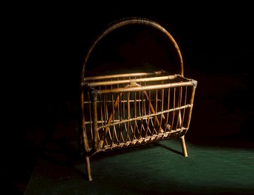 【老時光 OLD-TIME】早期老台灣藤編二手書報架*僅寄郵局*