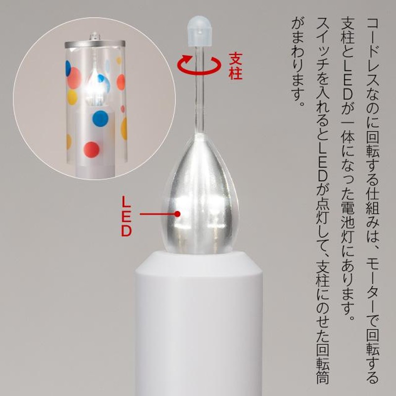 ミニ 盆提灯 盆ちょうちん お盆提灯 LED コードレス 回転行灯 灯影(ほかげ) そよ桜 3905 (一個) | LINEブランドカタログ