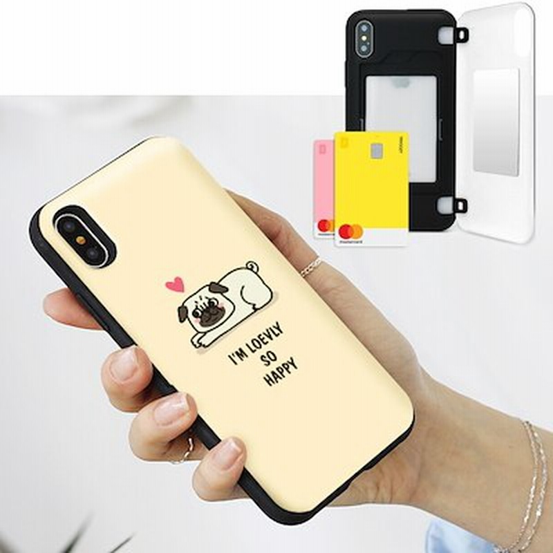 カード収納ケース Galaxy Splus 韓国 パグ 犬 ハート ラブ 可愛い 通販 Lineポイント最大get Lineショッピング