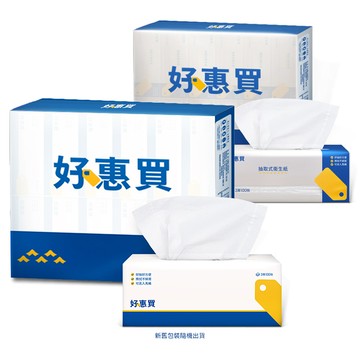 【蝦皮直營】好惠買 三層連續花紋抽取式衛生紙 100抽x12包/串