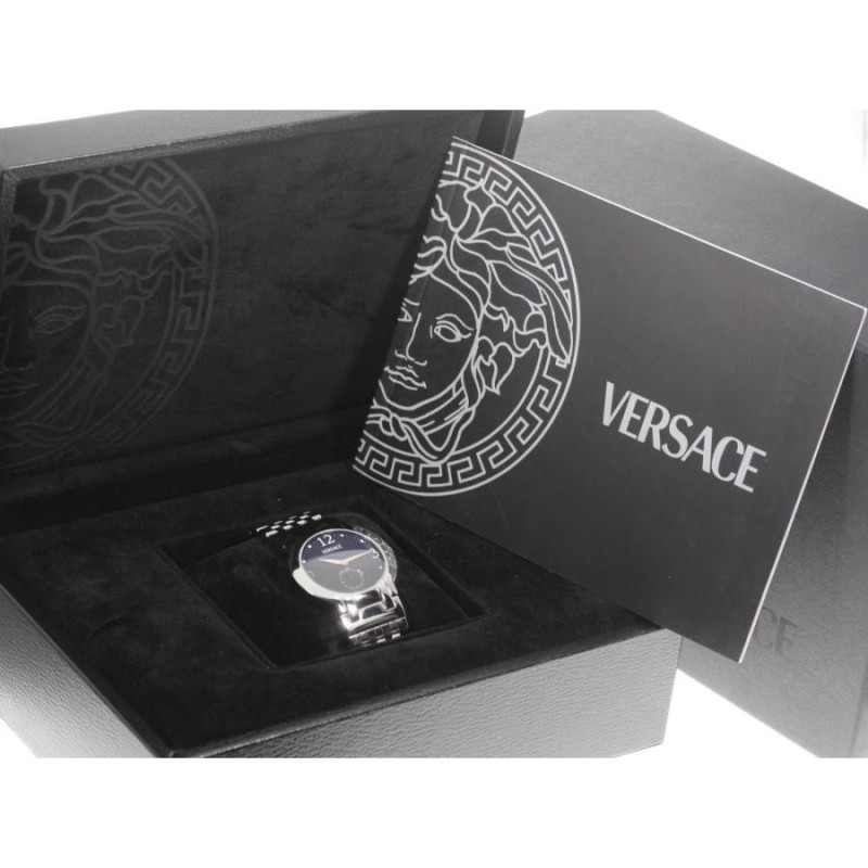 ☆良品【VERSACE】ヴェルサーチ スモールセコンド BLQ99 クォーツ ...