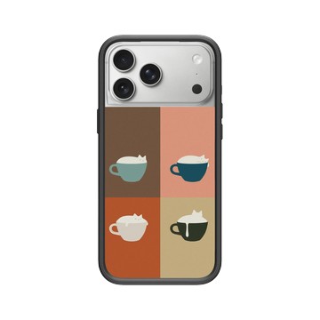 iPhone 17 Pro Max Mod NX -邊框背蓋組合 (相機按鈕) 黑 - ilovedoodle (Lim Heng Swee) - Coffee Cat: 貓布奇諾
