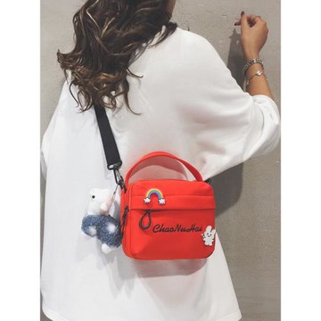 手機包女斜挎2022新款時尚百搭零錢鑰匙小包包日系軟妹帆布斜挎包