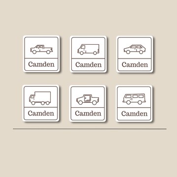 姓名貼紙 耐高溫 防水姓名貼 方形 運輸車輛系1