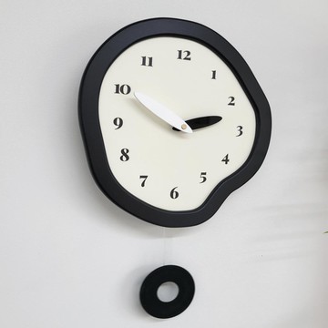 Jejefactory 無聲室內擺錘式掛鐘 30公分  乳白色(掛鐘)