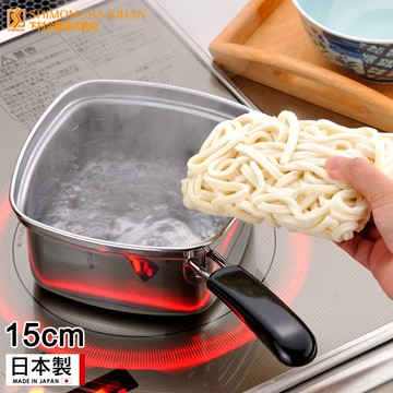 日本下村工業 Shimomura - 日本製 方形不鏽鋼湯鍋 泡麵鍋 15CM