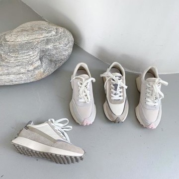 阿甘鞋女2025春季新款老爹鞋ins潮女厚底增高顯腳小運動百搭女鞋