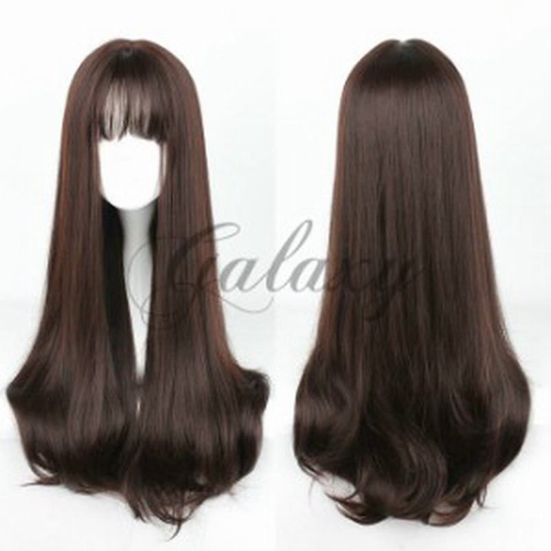 原宿ガール ふわふわ 空気前髪 ブラウン ロング コスプレ ウィッグ Wig 635q 通販 Lineポイント最大1 0 Get Lineショッピング