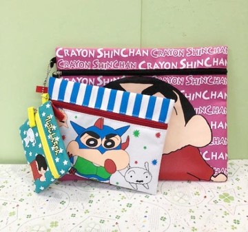 【震撼精品百貨】蠟筆小新_Crayon Shin-chan~小新拉鍊袋3入-粉#53101