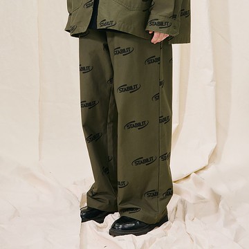 MOKACME VIBE 21AW原創設計滿版網點LOGO印花工裝長褲 男女