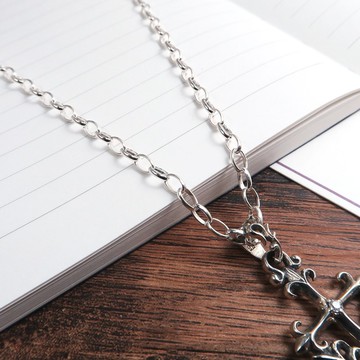 經典橢圓鍊(3.3mm寬鍊) 925純銀 女生項鍊 中性 客製長度銀鍊