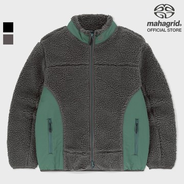 [MAHAGRID] 弧形夏爾巴抓絨外套_unisex_korean style