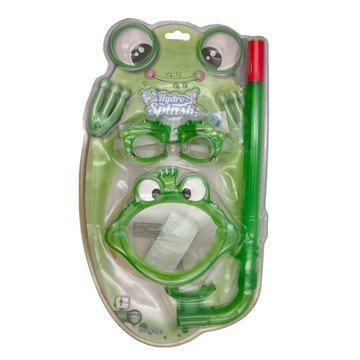 Bestway 幼兒戲水組 環保無毒PVC  戲水鏡15cm + 呼吸管35cm + 戲水帽15 x 12cm  綠色