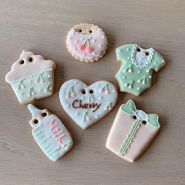 NIJI Cupcake 收涎櫻桃糖霜餅乾組合 【客製化禮物】