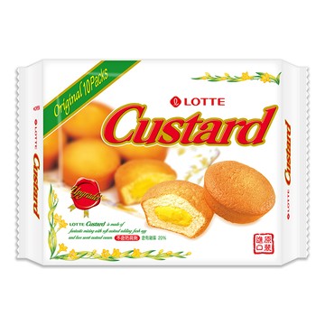 LOTTE 樂天 Custard 蛋黃派 10顆  230g  1盒