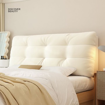 奶油風床頭靠墊榻榻米軟包靠背2023新款床上靠枕簡約現代加厚床頭