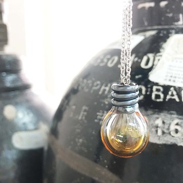 迷你燈泡 手工玻璃 項鍊