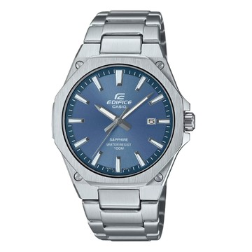 【CASIO 卡西歐】EDIFICE 輕薄系列八角手錶 藍 EFR-S108D-2A_39.9mm