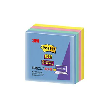 本月熱銷推薦 滿額再折【史代新文具】3M 654-4SS-MC-3 狠黏便條紙