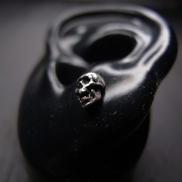 小骷髏耳釘 三色 髑髏 耳環 純銀 小禮物