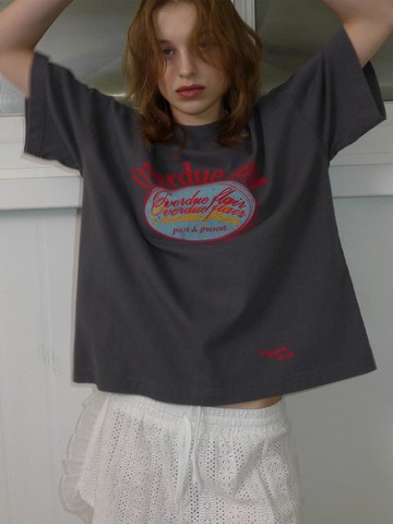Overdue Boxy T-Shirt - Charcoal