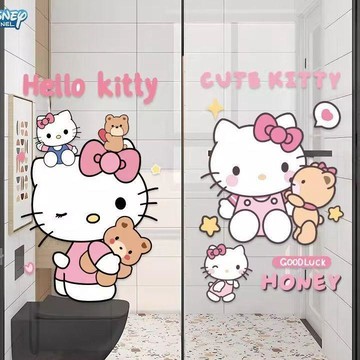 ✨臺灣出貨✨kitty貼紙房間改造門貼牆貼紙新款防水衣櫃貼紙SFNP