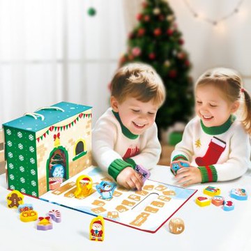 奇哥 德國Hape 聖誕驚喜戳戳樂/倒數月曆-經典桌遊(降臨月曆/聖誕禮物/生日禮物)