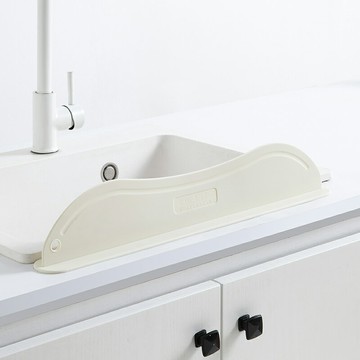 防水板 擋水板 水槽檔板 硅膠廚房台面水槽擋水板防濺水擋板水池洗手台盆洗菜盆擋水條『ZW7882』