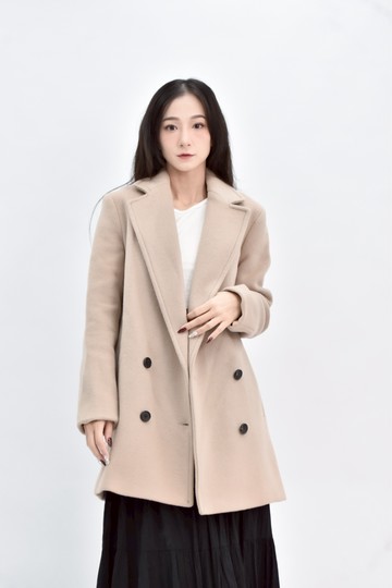 (S) queens rabbit 杏色韓牌長款外套