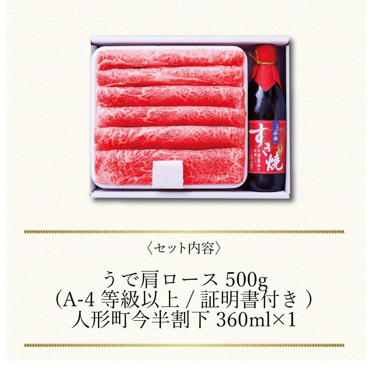 お取り寄せ 送料無料 内祝い 〔 松阪牛 すき焼き肉＆今半割下セット 〕 出産内祝い 新築内祝い 快気祝い 肉