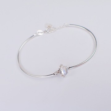 月光石小皇冠鑲嵌手環