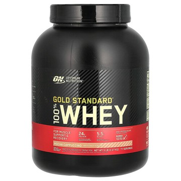 Optimum Nutrition, 金標準全乳清蛋白，摩卡卡布奇諾味，5 磅（2.27 千克）