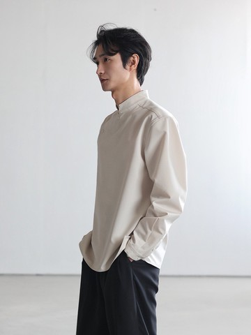 亂山昏 新中式原創設計國風東方復古立領斜襟長袖襯衫 春夏四季