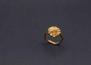 花系列-小扶桑花黃銅戒