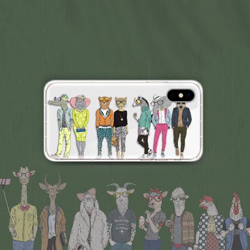 動物擬人大集合  支援各品牌手機殼CSAA32